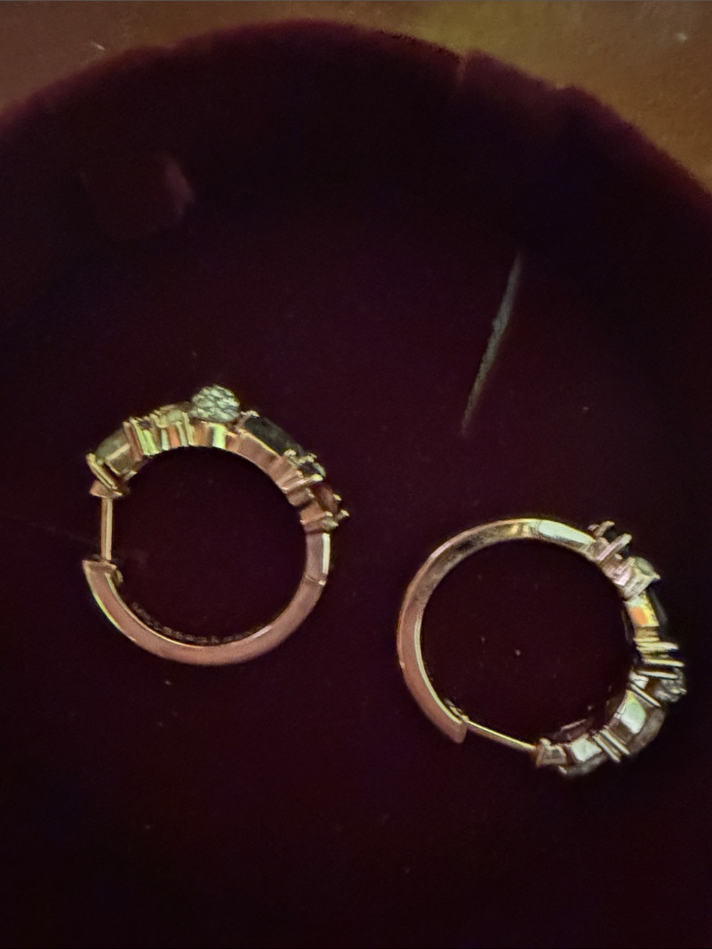 Hillberg and berk Multi stone Hoop Earrings